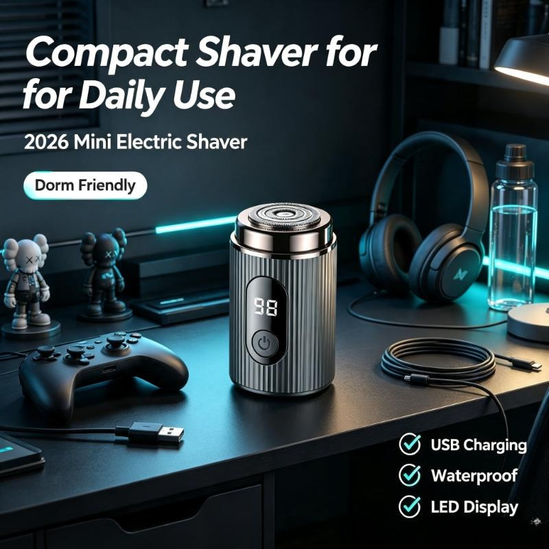 Men'S Grooming Razor Kit - 2026 Mini Elektryczna Golarka Przenośna Ładowalna