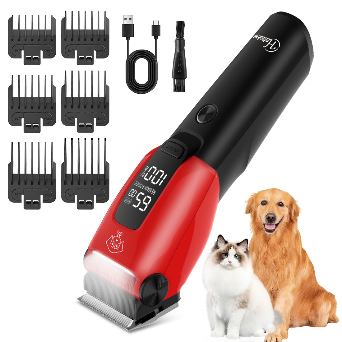 Hair Clipper Professional - Elektryczna maszynka do strzyżenia sierści Hatteker