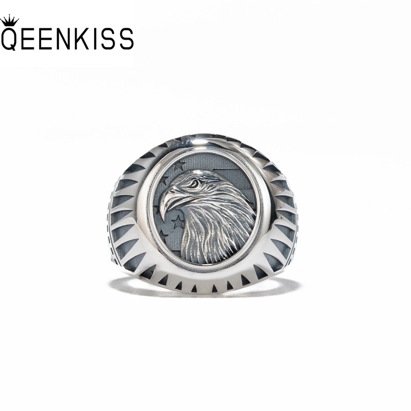 Men'S Grooming Gift Set - QEENKISS 925 Sterling Silver Vintage Eagle