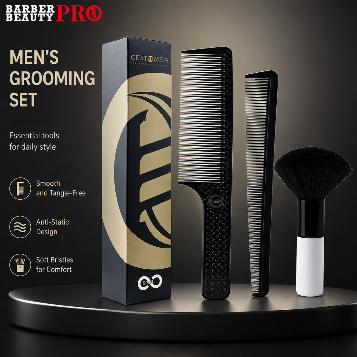 Profesjonalny zestaw 3 grzebie – Men'S Grooming Hairstyles recenzja i cena
