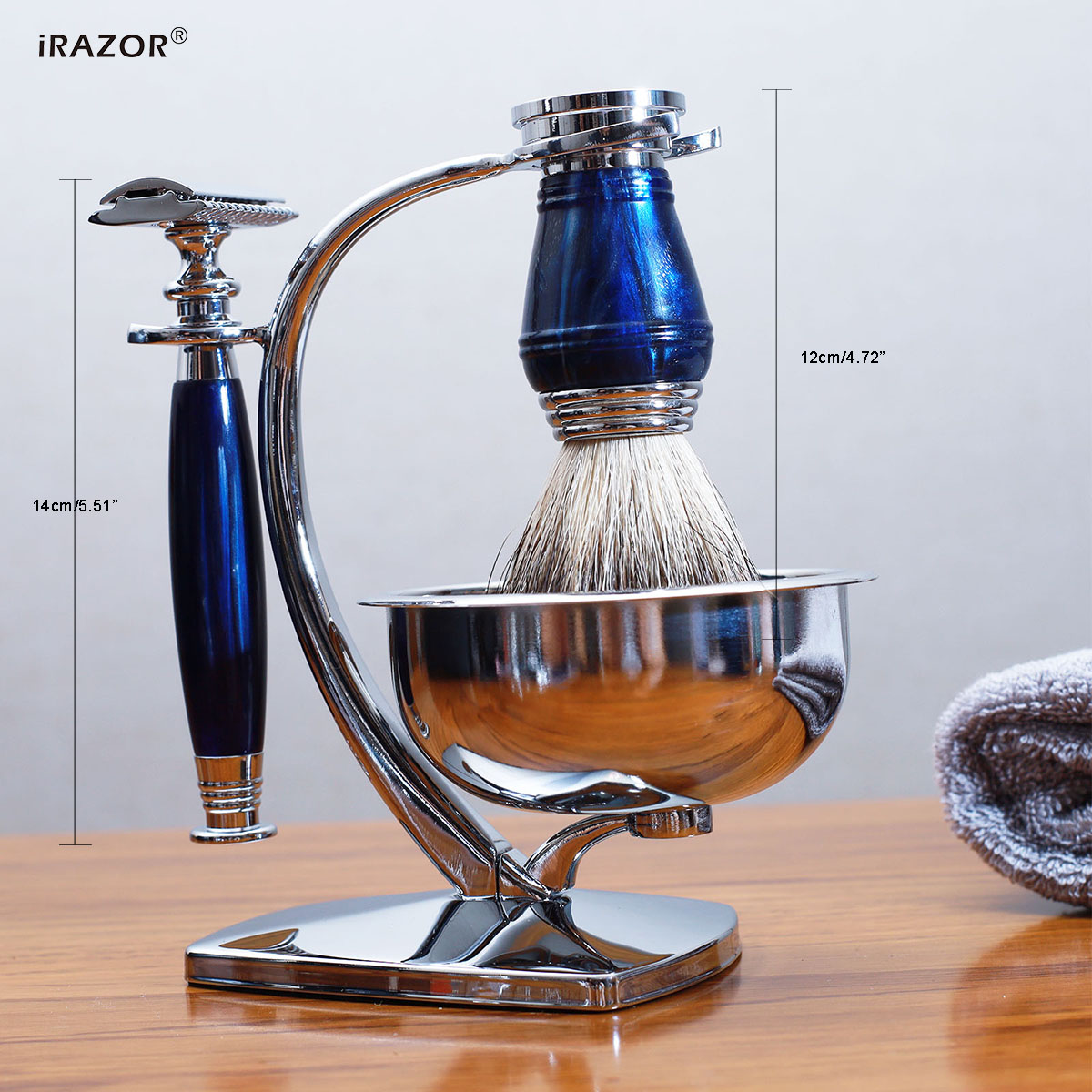 iRAZOR Royal Blue Luksusowy Ze – Men'S Grooming Razor Kit recenzja i cena