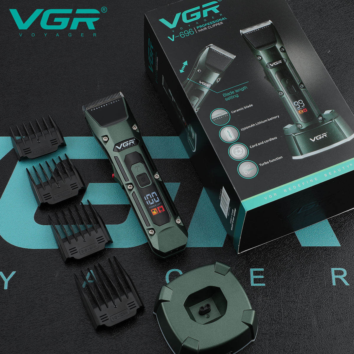 VGR V-696 nowy metalowy popula – Hair Clipper Professional recenzja i cena